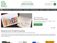 Tablet Screenshot of ontheballpromotions.com